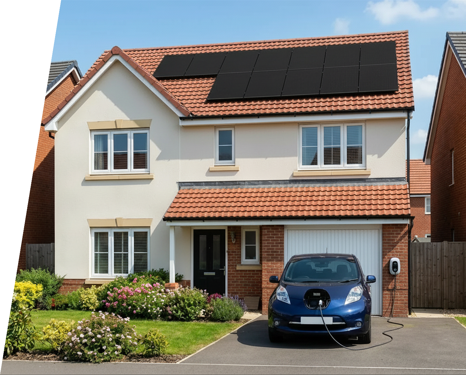 Maison avec panneaux solaires